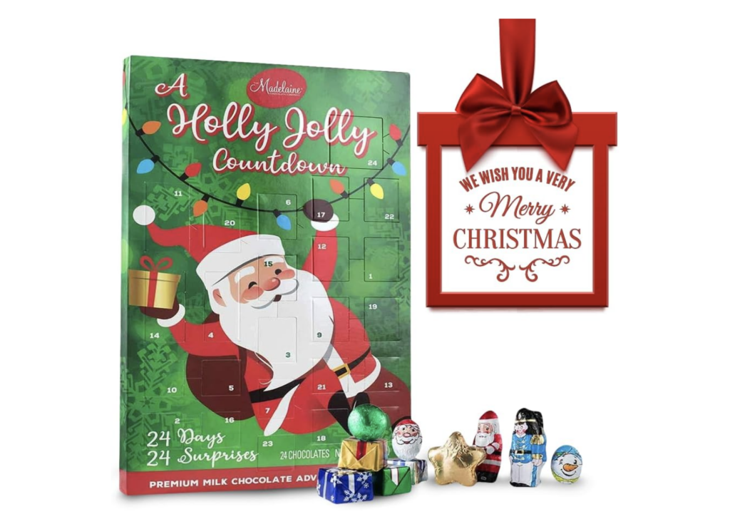 holly jolly christmas advent calendar, best chocolate advent calendar